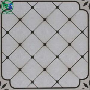 Washing Room Suspended Artistic Clip In Metal Ceiling Tiles Smokeproof