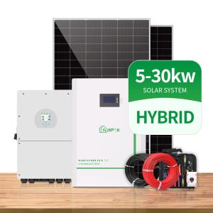 China 5KW 10KW 15KW On Off Grid Hybrid Solar Energy PV Panel Wall Mounted With Household Storage System on sale