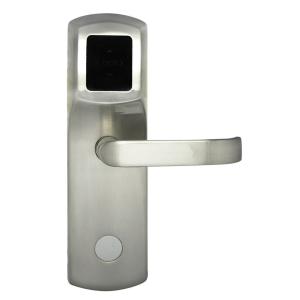 Intelligent Hotel Electronic Door Lock Brushed Nickel Finishing Zinc Alloy