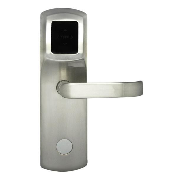 Intelligent Hotel Electronic Door Lock Brushed Nickel Finishing Zinc Alloy