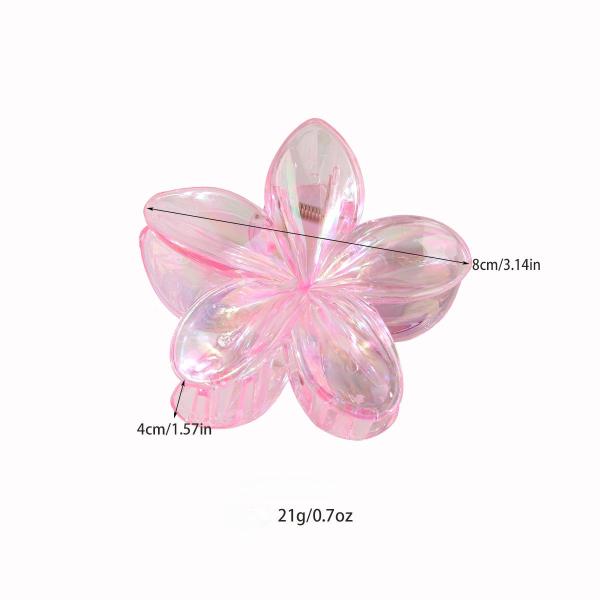 AB color frangipani hair clip Flower shark clip hair accessories