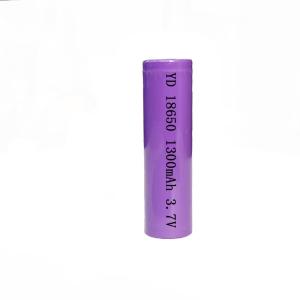 3.7V 1300mAh 18650 Rechargeable Lithium Ion Battery
