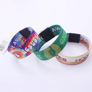 China Multi - Color Soft Elastic Woven Fabric Rfid Chip Wristband Bracelet Read And Write For Party Access Control Event wholesale