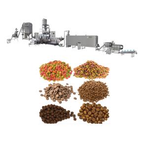 China Twin Screw Extruder Automatic Pet Food Production Line on sale