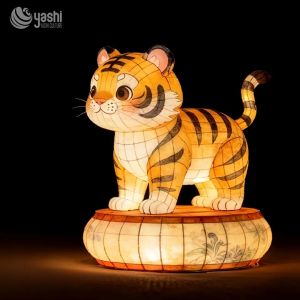 China Outdoor Waterproof Tiger Lantern Sculpture - Zodiac Animal Theme Lantern wholesale