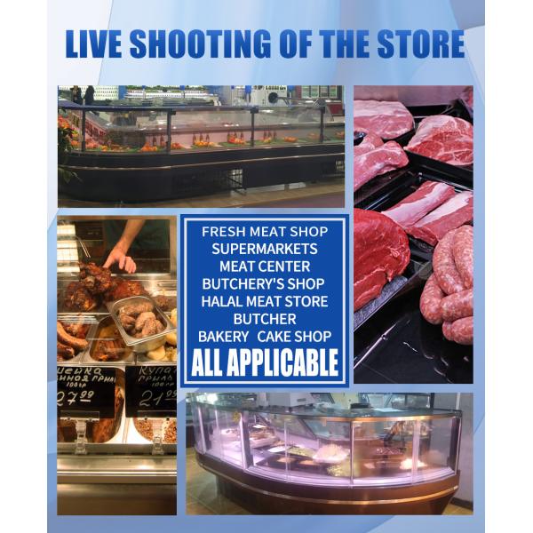 There Are Four -2 ℃ Refrigeration Cabinet Bottom Of The Square Glass Service Deli Chiller