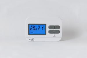 China White RF Room Thermostat With AUTO / MANUAL Switch , Rf Electronic Thermostat For Shopping Mall wholesale