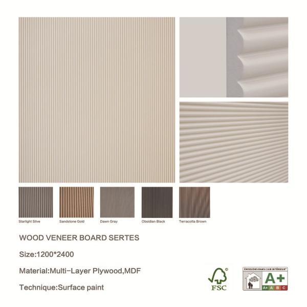 Interior Embossed 3D Art MDF Wall Decorative Panel For Living Room And Office