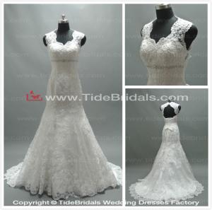 China NEW! Mermaid Sweetheart Appliques Lace Chapel Train Wedding Dress #AS2662 wholesale