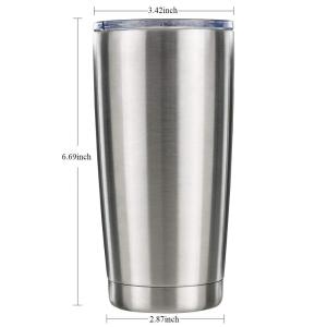 Silver Stainless Steel Tumbler Thermal Travel Mug Beautful Design