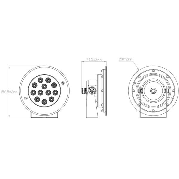 Waterproof IP68 9W Pool Inground Led Bulb White Color Aluminum Lamp Body