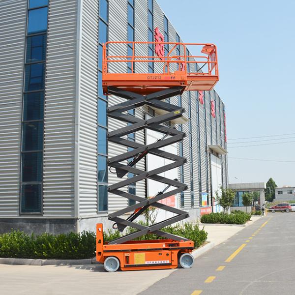 Foldable Guardrail Self Propelled Scissor Lift Aerial Installation