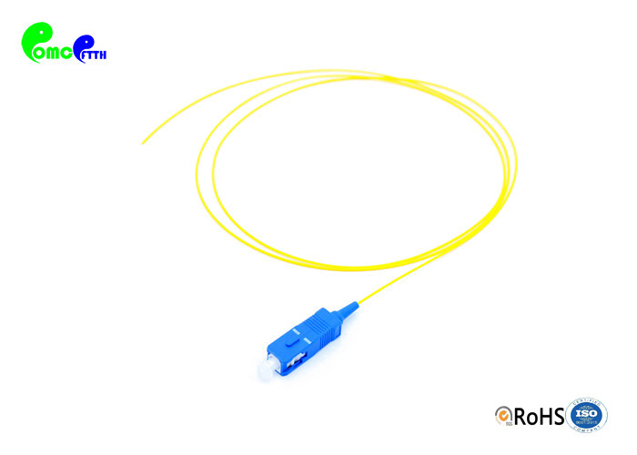 China SC Fibre Optic Pigtail 0.9mm G657A1 9 / 125μm Single Mode Jacket Material Loose buffer easy to strip 2m LSZH wholesale
