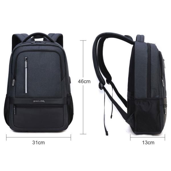 External USB Charging Backpack Men Laptop Waterproof Nylon School Bags