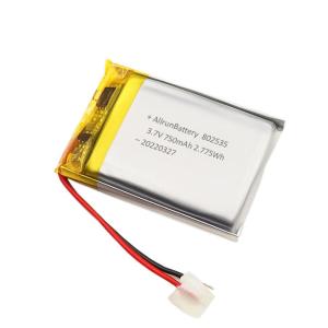 China Rectangle Lithium Polymer Battery Safety 3.7 V 750mAh LiPo Battery wholesale