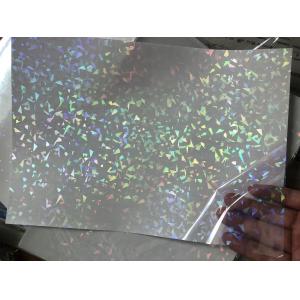 Transparent Self Adhesive Holographic Sticker Film Waterproof For Iridescent