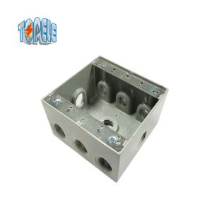China IP65 3/4 Inch Threaded Outlets Two Gang Weatherproof Box wholesale
