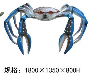 China Blue Crab Animal Fiberglass Marine life Sculpture Customized wholesale