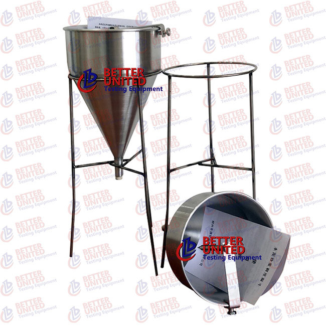 China 1725ml Flow Cone Apparatus Cement Testing Machine EN 445 Standard wholesale