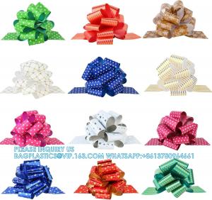 China Easter Gift Wrap Pull Bows, Large 6 Inch Assorted Gift Pull Bows, For Gift Basket, Gift Bag Box Wrapping Decor on sale