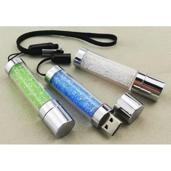 Colorful Small Crystal Cylinder 128GB Pen Drive USB Memory Stick Free Lanyard