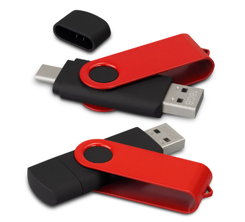 Swivel USB C Flash Drive 8GB - 256GB 2 In 1 OTG USB 3.0 Drive Memory Stick Type C For Mobile Phone