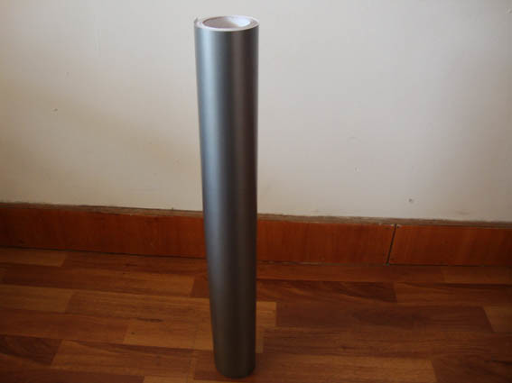 Strong tensile 1.22x50m Vinyl Sticker Paper Roll Matt silver Metallic Vinyl Film