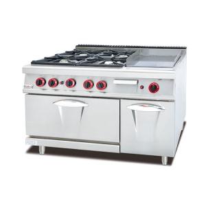 China Combination Cooking Equipment Gas Equipment 6 Burner With Oven on sale