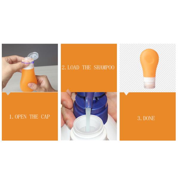 Eco Friendly Non Toxic 37g Small Silicone Travel Bottles
