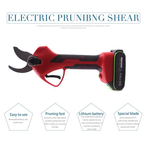 Swansoft 21V Wireless 3.2CM Electric Pruning Scissors Rechargeable Scissors Pruning Scissors Branch Cutt