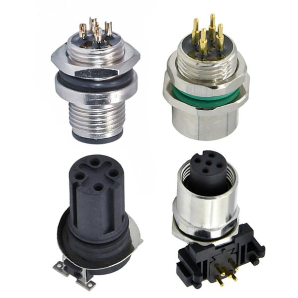 A Code Female M12 4 Pin Waterproof Cable Connector Custom Length Cable