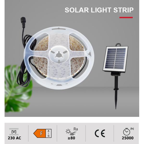 SMD2835 Solar Powered LED Strip 20lm/Led Christmas Solar Led Tape