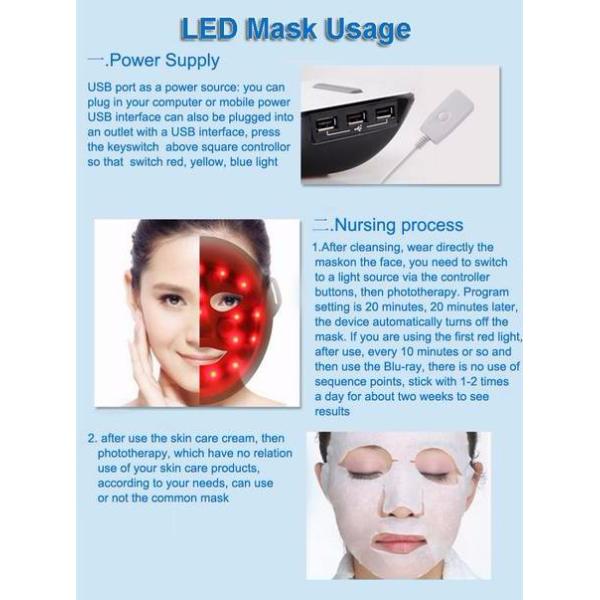 Beauty 3D Vibration Photon LED Facial Mask/Magic Skin Rejuvenation Led Mask pass CE & EMC & LVD