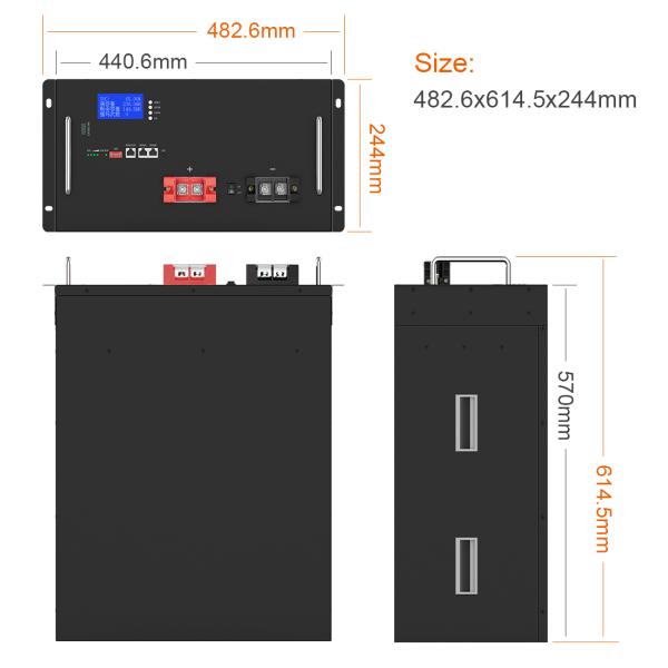 YABO 51.2V 230Ah Lithium Ion Battery 5kw 6kw 10kw LiFePO4 48V Battery Pack For Solar System