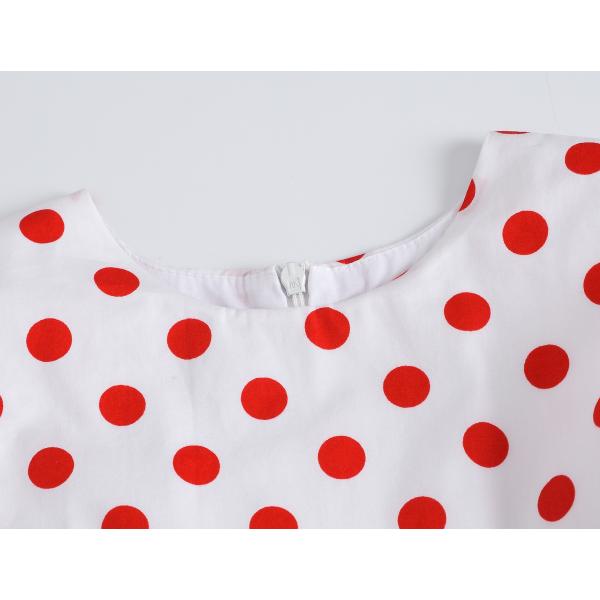 Polka Dot Flower Show Skirt Retro Cotton Kids Clothing
