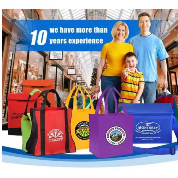 ODM Eco Non Woven Grocery Bags Lamination Tote With Full Color Printing