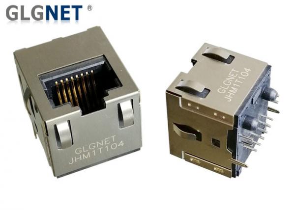Quality 180° Angle Vertical RJ45 Jack 2.5G / 5G Base - T POE Single Port For Ethernet for sale