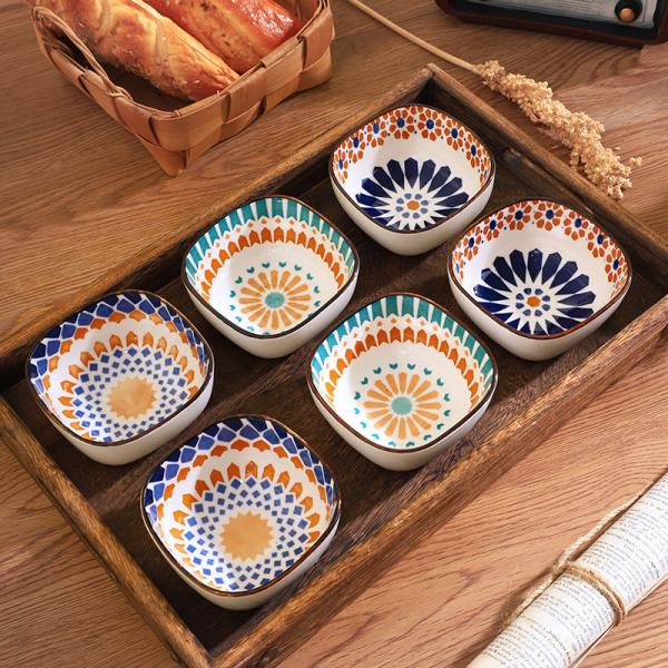 BSCI Ceramic Plates Dinnerware Sets Bowl With Decal Dishes