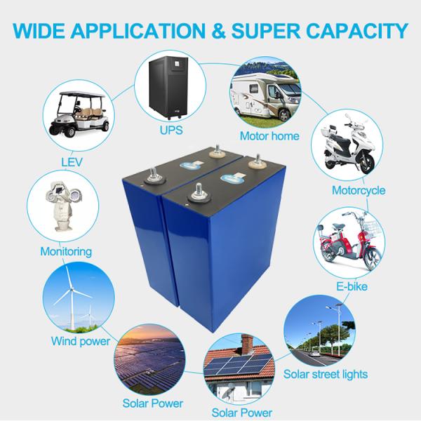 LiFePO4 Lithium Battery Prismatic Battery Cell Wholesale Custom 3.2V 50AH 100AH 150AH 280AH Solar Energy Storage Battery