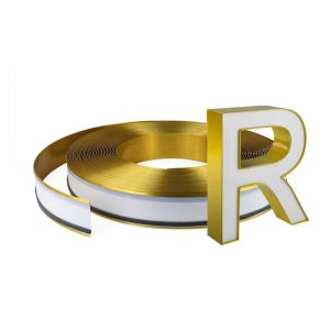 3d Signs Advertising Brush Gold Aluminum Channelume Channel Letter