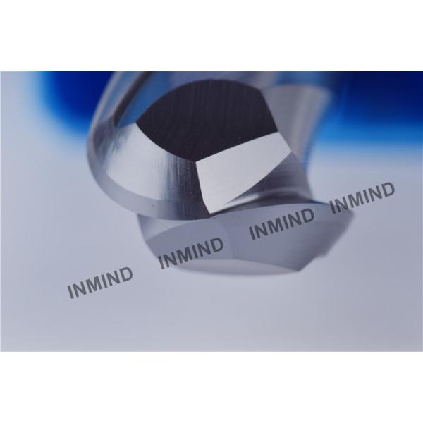 HRC55 TiSiN Coating Ball Nose End Mill High Precision 0.5 UM grain size , AOL 100 mm