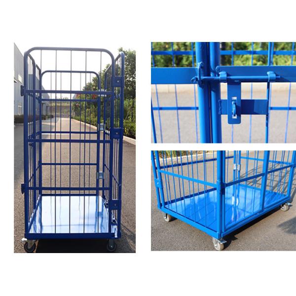Lockable Mobile Storage Roll Cage Pallets Trolley Full Security
