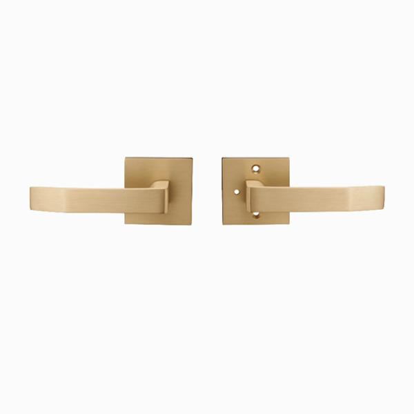 Slim Square Contemporary Internal Door Handles For Home / Bedroom