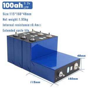 A grade new 6000times 100Ah Solar Prismatic 3.2V Lithium Ion Batteries Cells