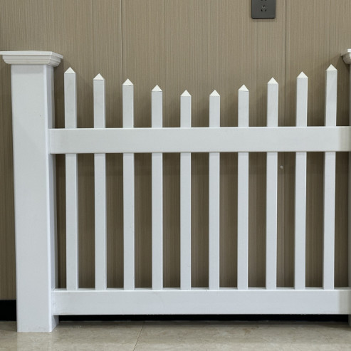 Quality Beautiful And Customizable Garden Pvc Fence With Door For Outdoor Use for sale