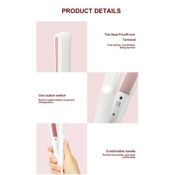 Mini Portable Travel Size Hair Straightener Flat Iron 220V 190 degree