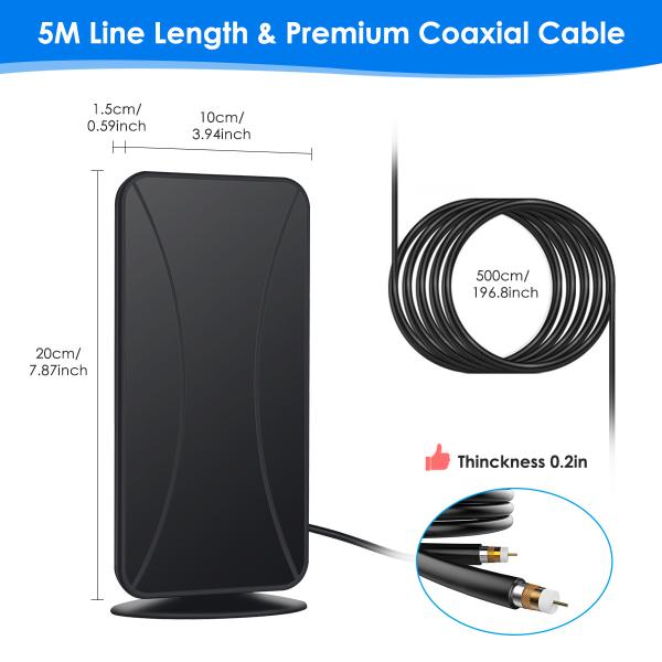 Outdoor Indoor Long Range Hd TV Antenna Signal Booster Digital HD Antenna For Smart TV And All TV