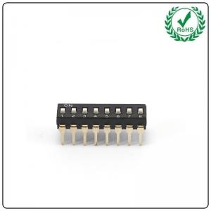 China 2.54mm pitch 8 pin single pole double throw tri-state slide DIP Switch on sale