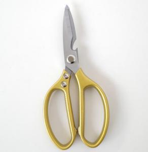 China New design strong kitchen  scissors materail Aluminum alloy gold color on sale