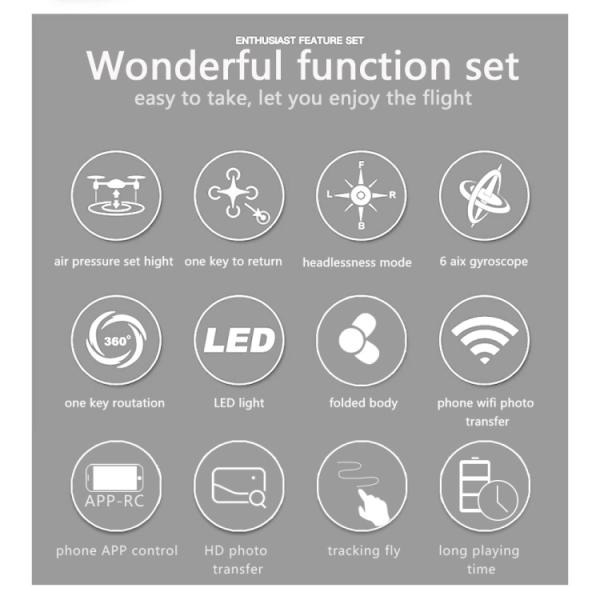 New style 2.4Ghz 4CH Altitude Hold Headless Mode One Key Return if609 RC Quadcopter Foldable Drone 4K